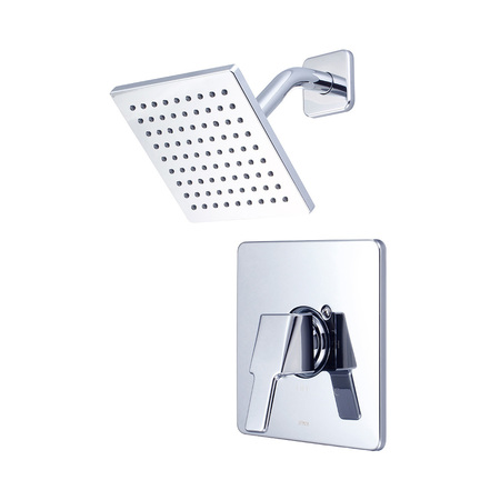 Olympia Faucets Single Handle Shower Trim Set, Wallmount, Polished Chrome, Style: Modern T-2395-6